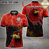 Maxcorners Dartboard Hawk Darts With Lightning Multicolor Options Personalized Name, Team Name 3D Shirt (4 Colors)