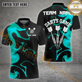 Maxcorners Darts Flaming Triple Dart Multicolor Options Personalized Name, Team Name 3D Shirt (4 Colors)