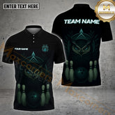 Maxcorners Bowling Owl Spirit Totem Multicolor Options Personalized Name, Team Name 3D Shirt (4 Colors)