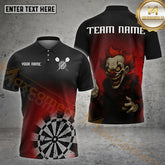 Maxcorners Darts Evil Clown Horror Style Multicolor Options Personalized Name, Team Name 3D Shirt (4 Colors)