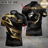 Maxcorners Bowling Shirt Golden Crown Multicolor Options Personalized Name, Team Name 3D Shirt (4 Colors)