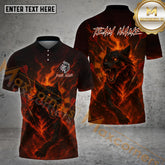 Maxcorners Darts Shirt Fire Wolf Dart Target Multicolor Options Personalized Name, Team Name 3D Shirt (4 Colors)