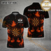 Maxcorners Darts Flaming Board Warrior Multicolor Options Personalized Name, Team Name 3D Shirt (4 Colors)