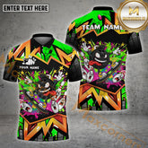 Maxcorners Skater Bowling Ball Attack Multicolor Options Personalized Name, Team Name 3D Shirt (4 Colors)