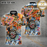 Maxcorners Dartboard Singer Graffiti Multicolor Options Personalized Name, Team Name 3D Shirt (4 Colors)