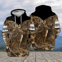 Maxcorners Custom Name Coyote Hunting Forest All Over Print Shirt TU2511
