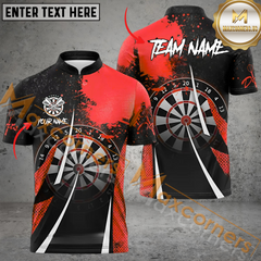 Maxcorners Darts Paint Basic Multilcolor Option Customized Name, Team Name 3D Polo Shirt