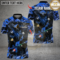 Maxcorners Billiards Viking Thunder Multicolor Customized Name, Team Name 3D Shirts