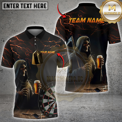 Maxcorners Reaper And Beer Darts Personalized Name, Team Name Unisex 3D Shirt