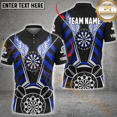 Maxcorners Dartboard Wings Darts Jersey Multicolor Option Personalized Name, Team Name 3D Polo Shirt