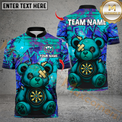 Maxcorners Darts Bear Graffiti Multioptions Personalized Name, Team Name Unisex 3D Shirts