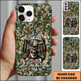 Maxcorners Artist Hunting - Best Buckin Dad Ever Deer Forest Camo Personalized Name Phone Case
