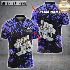 Maxcorners Splatter Bowling Shirt - Custom Cartoon Pin Faces Multicolor Customized Name, Team Name 3D Shirts