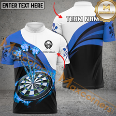 Maxcorners Dartboard Flame Darts Jersey Multicolor Option Customized Name, Team Name 3D Polo Shirt