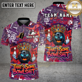 Maxcorners Bowling Crowned Ball Funny Quote Graphic Multicolor Options Personalized Name, Team Name 3D Shirt (4 Colors)