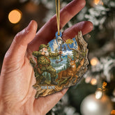 Maxcorners Deer Hunting Santa, Home Decor, Christmas Ornament, Personalized Ornament 2D Flat LM2111