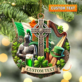 Maxcorners Custom Name Ireland Ornament, Christmas Gift for Ireland Lover 2D Flat LM2111