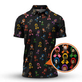 Maxcorners Cancer Survivor Shirt For Golfer, Cancer Awareness Shirt, Men's Pattern Golf Shirt