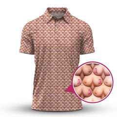 Maxcorners Golf Pattern Shirt, Funny Breast Cancer Golf Shirt, Golf Gift For Golfer