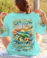 Maxcorners Let The Adventures Begin Turtle Compass All Over Print LM2101