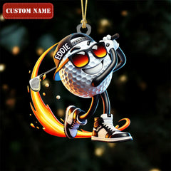 Maxcorners Great Golf Swings Golf Ball Acrylic Ornament, Golf Xmas Ornaments, Golf Christmas Gifts, Cool Golf Gift LM1611