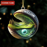 Maxcorners Golf Club 3D Flat Acrylic Ornaments, Golf Xmas Ornaments, Golf Christmas Gifts, Golf Decor LM1611