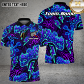 Maxcorners Graffiti Dart Shirt Neon Lightning Style Multioptions Personalized Name, Team Name Unisex 3D Shirt (4 Colors)