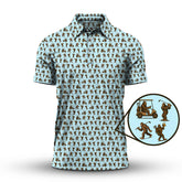 Maxcorners Crazy Golf Pattern Shirt, Bigfoot Golf Shirt For Men, Golf Gift For Golfer