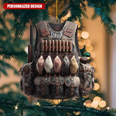 Maxcorners Personalized Hunting Duck Armor Christmas 3D Ornament, Custom Holiday Tree Decor, Perfect Gift for Hunter
