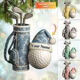 Maxcorners Personalized Golf Ornament, Toile De Jouy Ornament For Golfer, Golf Ornament With Custom Name, Golf Christmas Ornaments