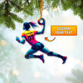 Maxcorners Custom Name Handball Ornament, Gift for Handball Team 2D Flat LM2111