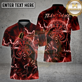 Maxcorners Dart Grim Reaper Lightning Dartboard Multicolor Options Personalized Name, Team Name 3D Shirt (4 Colors)