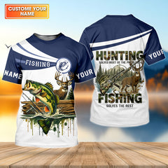 Maxcorners Hunting Fishing Camo Fishing Shirt, Fishing UPF Shirt, Personalized Fishing Shirt For Men, Fishing Shirts For Men