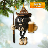 Maxcorners Billboard No.8 Ball Christmas, Home Decor, Christmas Ornament, Personalized Ornament 2D Flat LM2111