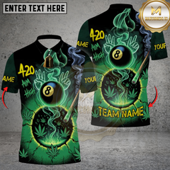 Maxcorners “High Aim 420” Billiard Personalized Name 3D Unisex Shirt