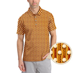Maxcorners Hot Dog Golf Shirt, Funny Pattern Golf Shirt, Crazy Golf Shirt For Men