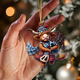 Maxcorners Scottish Cows Christmas, Home Decor, Christmas Ornament, Personalized Ornament 2D Flat LM2111