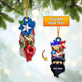 Maxcorners Custom Name Puerto Rico Ornament, Gift for Puerto Rico Lover 2D Flat LM2111