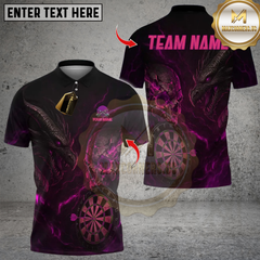 Maxcorners Darts Dark Vibes Mystery Skull Multicolor Customized Name, Team Name 3D Shirts