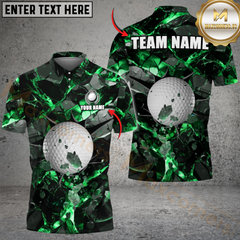 Maxcorners Golf Ball Dark Material Multicolor Customized Name, Team Name 3D Shirts