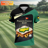 Maxcorners Pimento Cheese Augusta Golf Course Custom Men's Golf Polo Shirt, Funny Golf Gifts