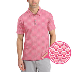 Maxcorners Breast Cancer Golf Shirt, Pink Pattern Golf Shirt, Funny Golf Shirt For Golfer