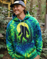 Maxcorners Bigfoot In The Forest Green Blue Swirl All Over Print LM1601