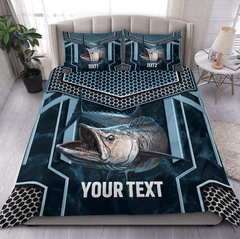 Maxcorners Custom Name Fishing Bedding Set