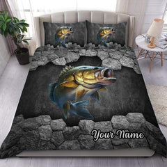 Maxcorners Custom Name Fishing Bedding Set