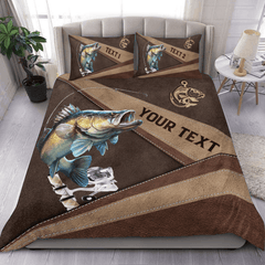 Maxcorners Custom Name Fishing Bedding Set