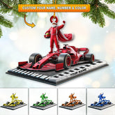 Maxcorners Custom Name Formula Racing Ornament, Christmas Decoration 2D Flat LM2111