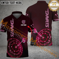 Maxcorners Digital Darts Jersey Multicolor Option Customized Name, Team Name 3D Polo Shirt
