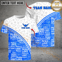 Maxcorners Pink Pattern Pickleball Spirit Name & Team Name 3D Shirts (4 Colors)