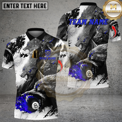 Maxcorners Wolf Billiards 8 Ball Multicolor Customized Name, Team Name 3D Shirt